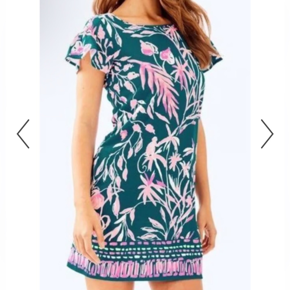 Lilly Pulitzer Blue and Pink Floral Mini Dress